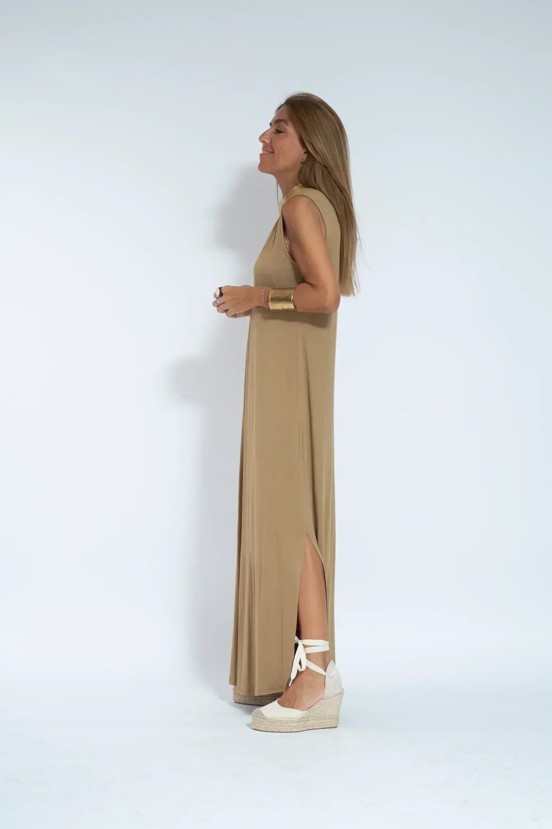 Margarita Elevated Slimming Dress with Vest Occasion Wear