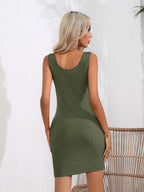 U-neck Hip-hugging Mini&Short Dresses