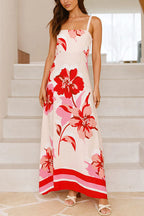 Empire Waist Floral Print Maxi Cami Dress