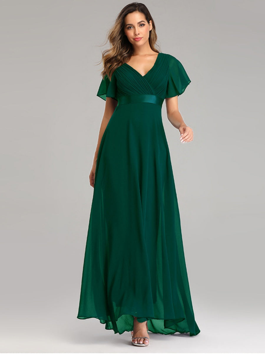 V-neck Chiffon Large Skirt Temperament Formal Dress Maxi Dresses