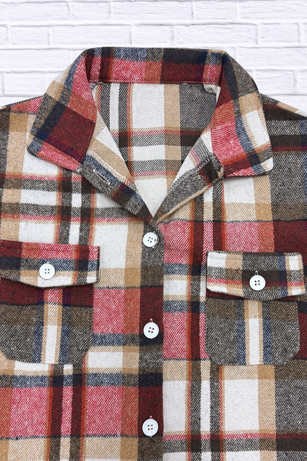 Scarlet Casual Plaid Button-Down Shacket _ Women__ Soft Brushed Plaid Jacket for Fall & Winter Layers