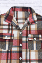 Scarlet Casual Plaid Button-Down Shacket _ Women__ Soft Brushed Plaid Jacket for Fall & Winter Layers