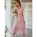 Zaida Exclusive Women's Floral Chic Short Sleeve Maxi Dress Evening Wear Edit