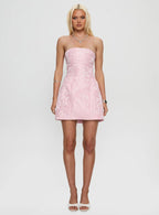 Heaven Sent Strapless Mini Dress Light Pink