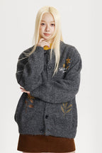 Vintage Floral Embroidered Cardigan