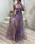 Leila Statement Dress with Long Sleeves Chic Silhouette Collection