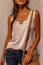 Solid Loose Bottoming Tank Top