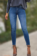 Stretchy Mid Rise Skinny Denim Pants