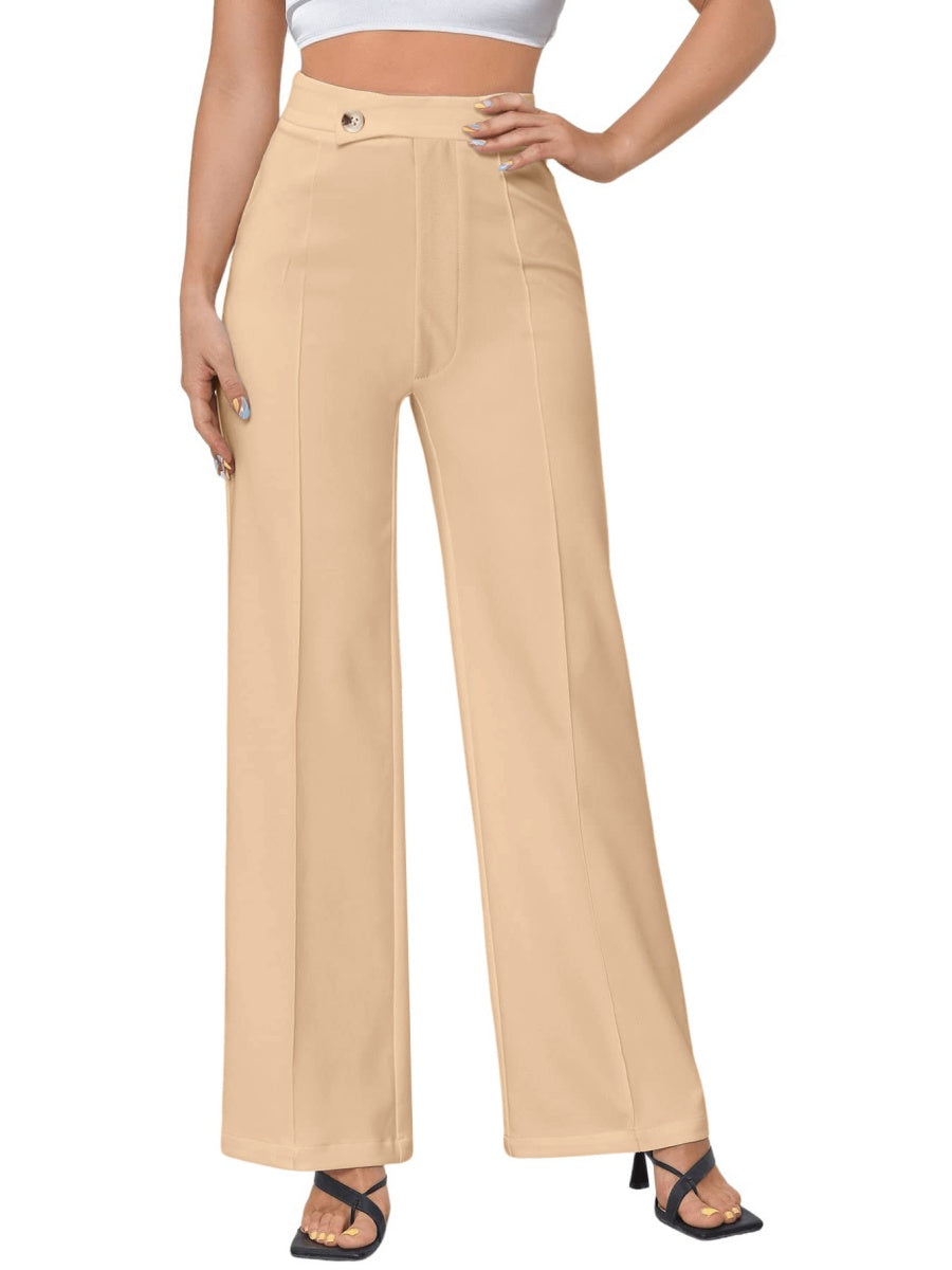 Mildly Spicy High Waist Buttons Wide-leg Pants Pants