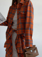 Plaid Oversize Coat Shirts