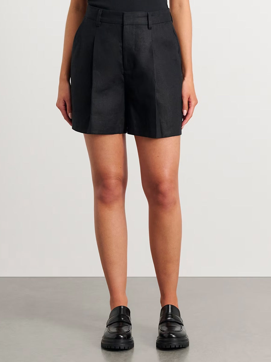 Flax Commuter Vest Loose Shorts Set 2-piece Sets