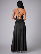 Slimming, Figure-hugging Backless Halter-neck Long Dress