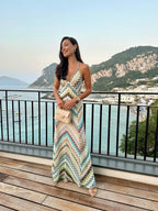 Colorful Crochet Lace Camisole Maxi Dress
