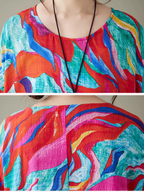 Breezy Bliss Summer Colorful Smock Dress