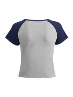 Retro Abstract Print Short Sleeve Tee
