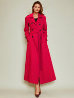 Women's Trench Coat Practical Turndown Collar Buttons Full Length Coat