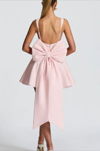 Detachable Bow Corset Mini Dress