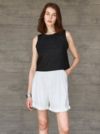 Breathable Linen Layered Button Vest