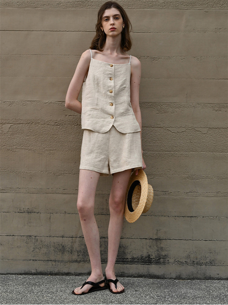 Breathable Linen Hot Pants
