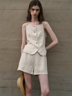 Breathable Linen Hot Pants