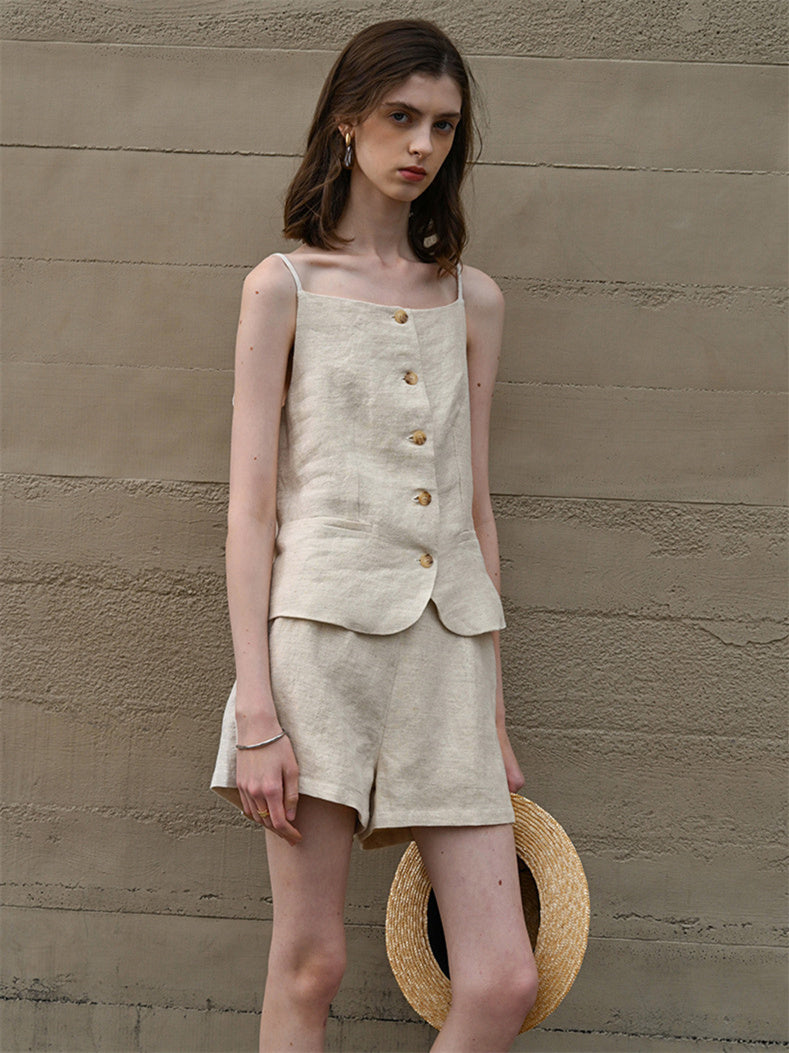 Breathable Linen Hot Pants