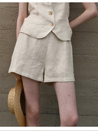 Breathable Linen Hot Pants