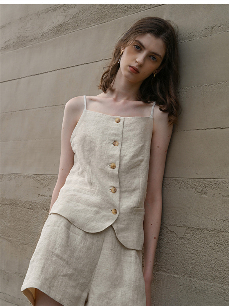 Breathable Linen Hot Pants