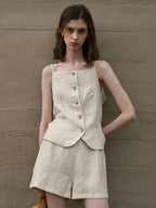 Breathable Linen Hot Pants