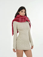 Open-Back Cable Knit Dress