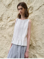 Solid Color Tencel Slim Fit Stretch Tank Top