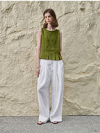 Solid Color Tencel Slim Fit Stretch Tank Top