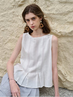 Solid Color Tencel Slim Fit Stretch Tank Top