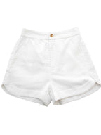 Lightweight Tencel High-waisted Non-stretch Shorts