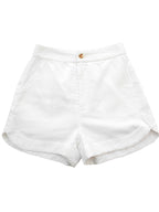 Lightweight Tencel High-waisted Non-stretch Shorts