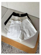Lightweight Tencel High-waisted Non-stretch Shorts