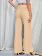 Mildly Spicy High Waist Buttons Wide-leg Pants Pants