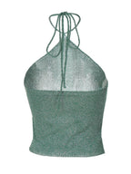 Solid Color, Versatile, Sexy Halter Neck, Slim Fit Knitted Camisole