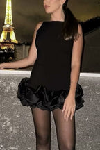 Backless Ruffle Hem Bodycon Mini Cami Dress