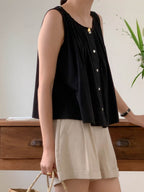 Ruffled Sleeveless Vest