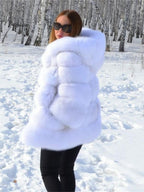 Artificial Fur Hooded Coat Parties Coats
