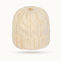 Solid Color Ribbed Ponytail Beanie Hat