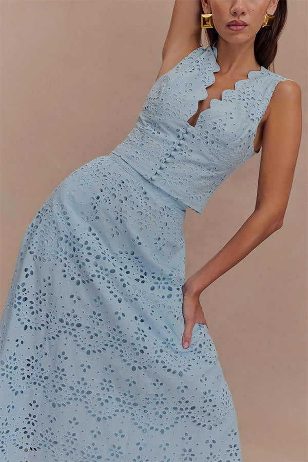 Marina Elegant Broderie Anglaise Set