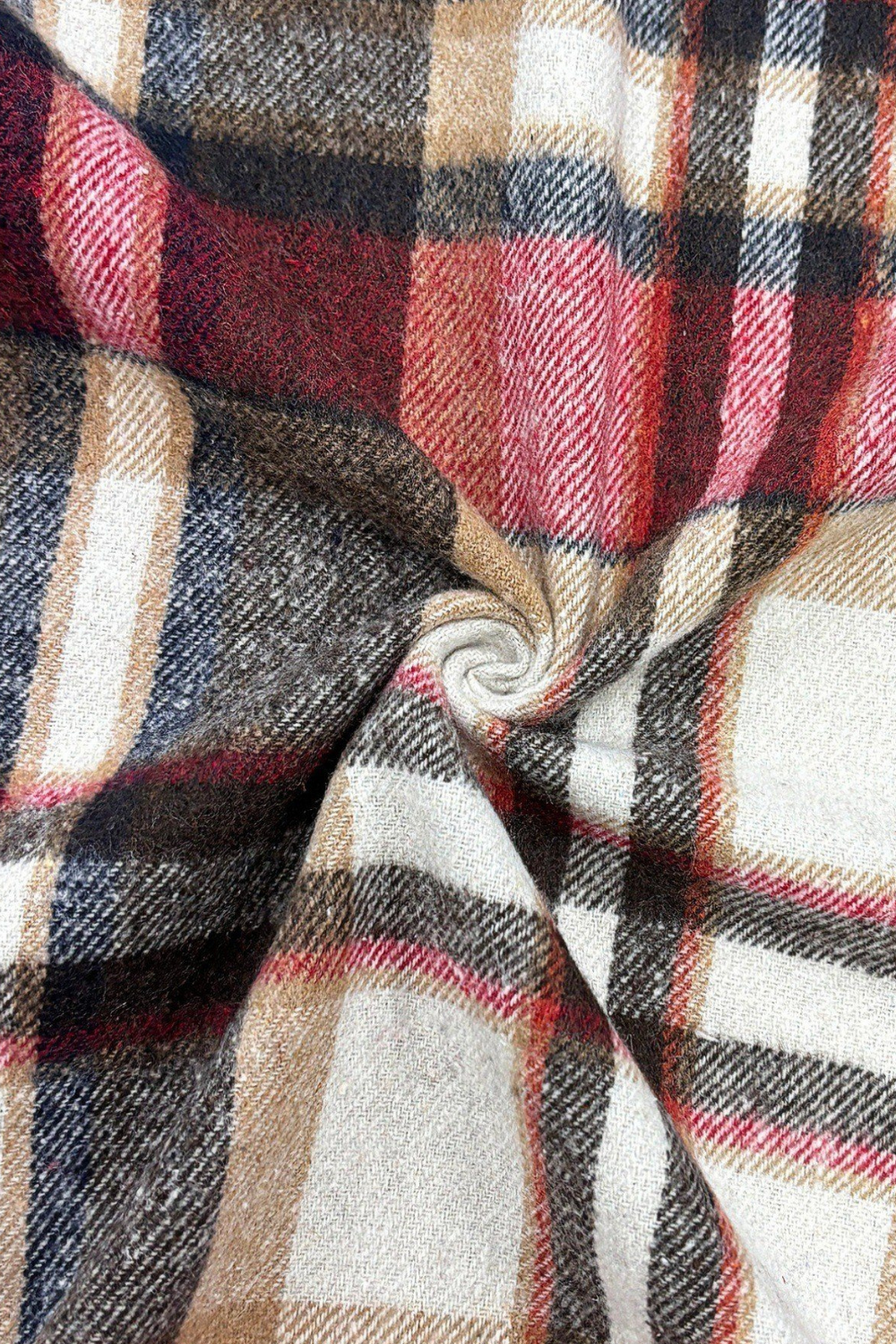 Scarlet Casual Plaid Button-Down Shacket _ Women__ Soft Brushed Plaid Jacket for Fall & Winter Layers