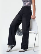 Pocket Design Blue Wash Boyfriend Jeans