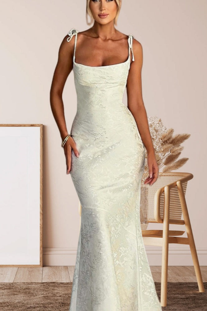Sash Backless Mermaid Dress