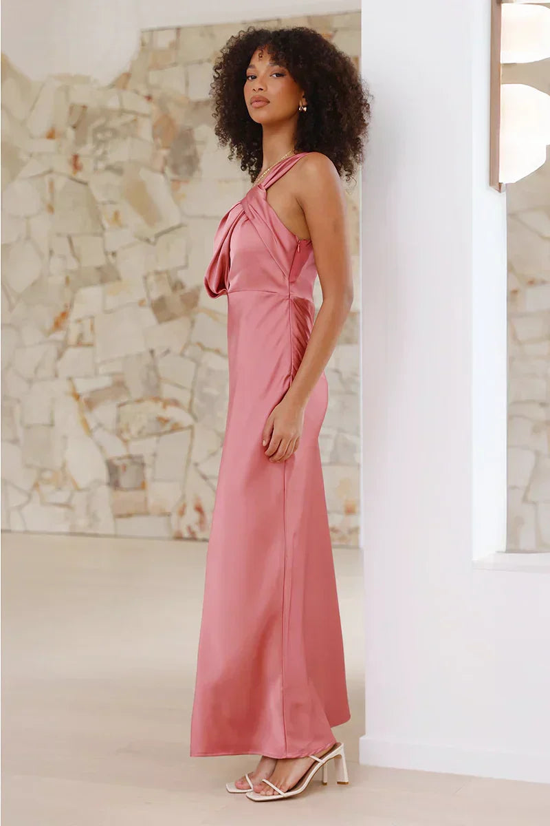 Fabiola Premium Maxi Dress Baked Rose Evening Wear Edit