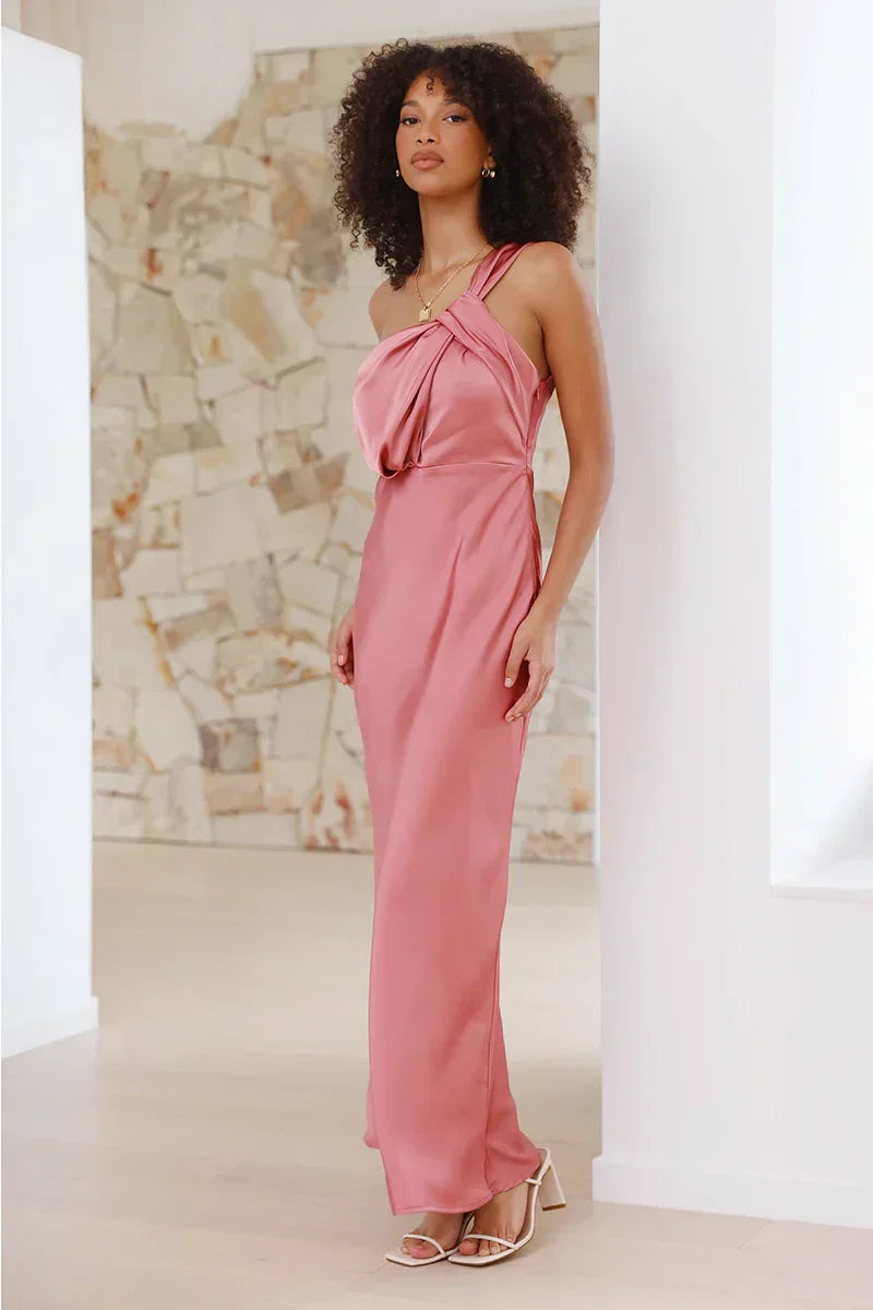 Fabiola Premium Maxi Dress Baked Rose Evening Wear Edit
