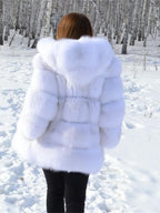 Artificial Fur Hooded Coat Parties Coats