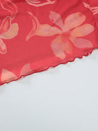 Deep V-neck Strapless Dress With Cropped Waist And Halter Neck