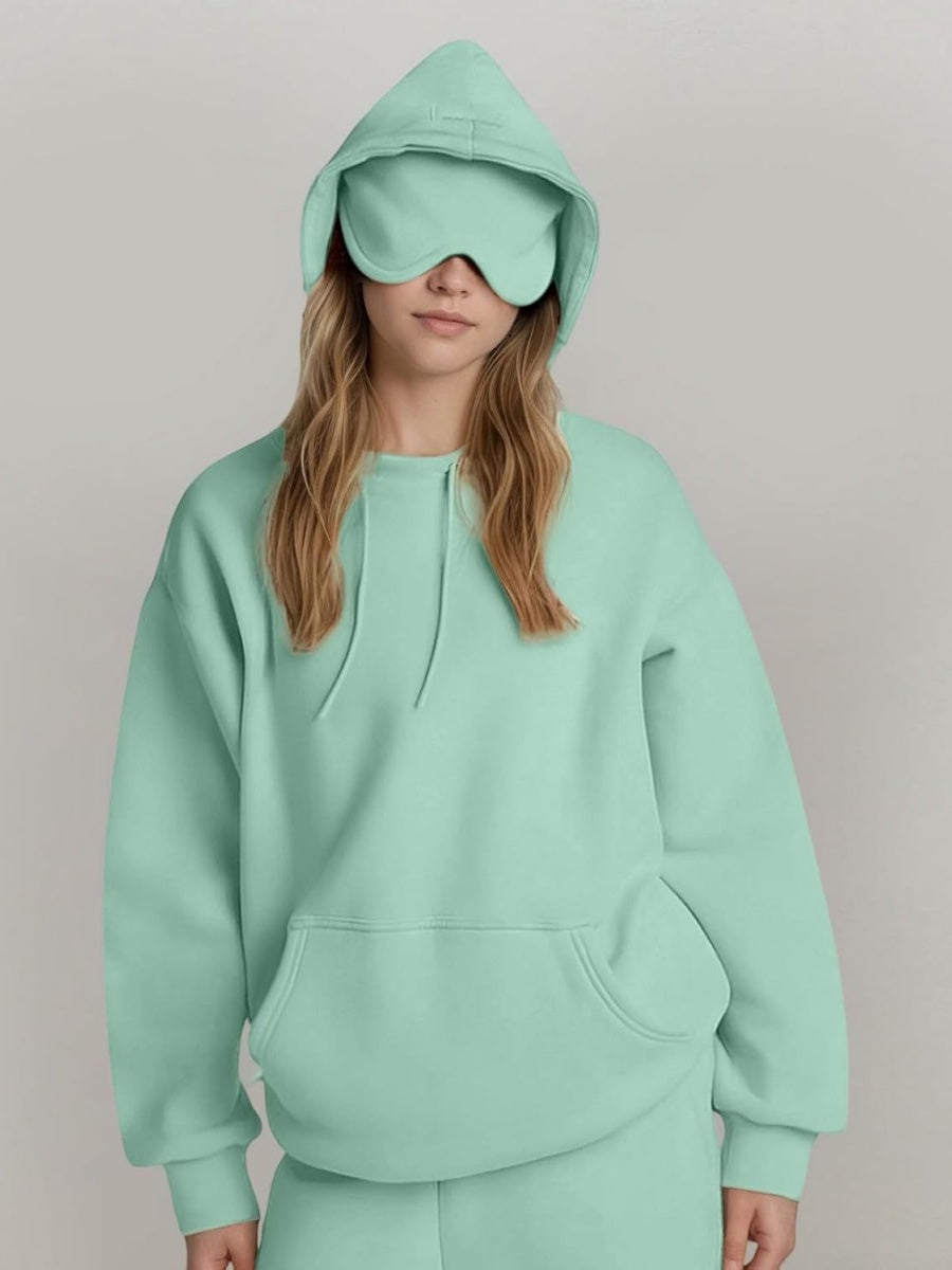 Pocket Solid Color Hoodies